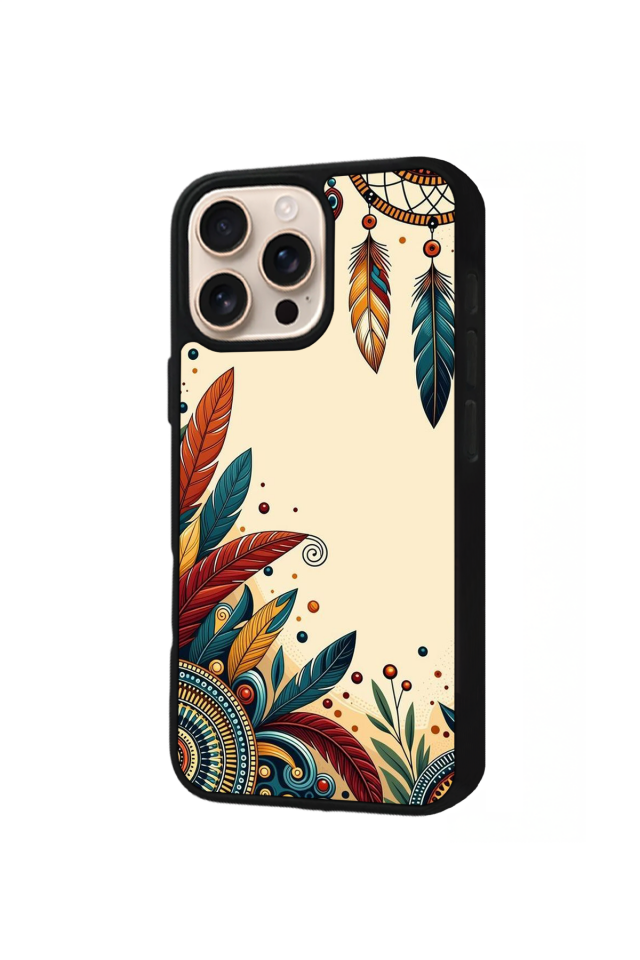 iPhone 16 Pro Max Uyumlu Mandala Tasarımlı Glossy Premium Kılıf