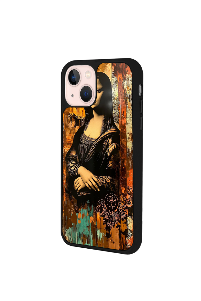 iPhone 14 Plus Uyumlu Monalisa Tasarımlı Glossy Premium Kılıf