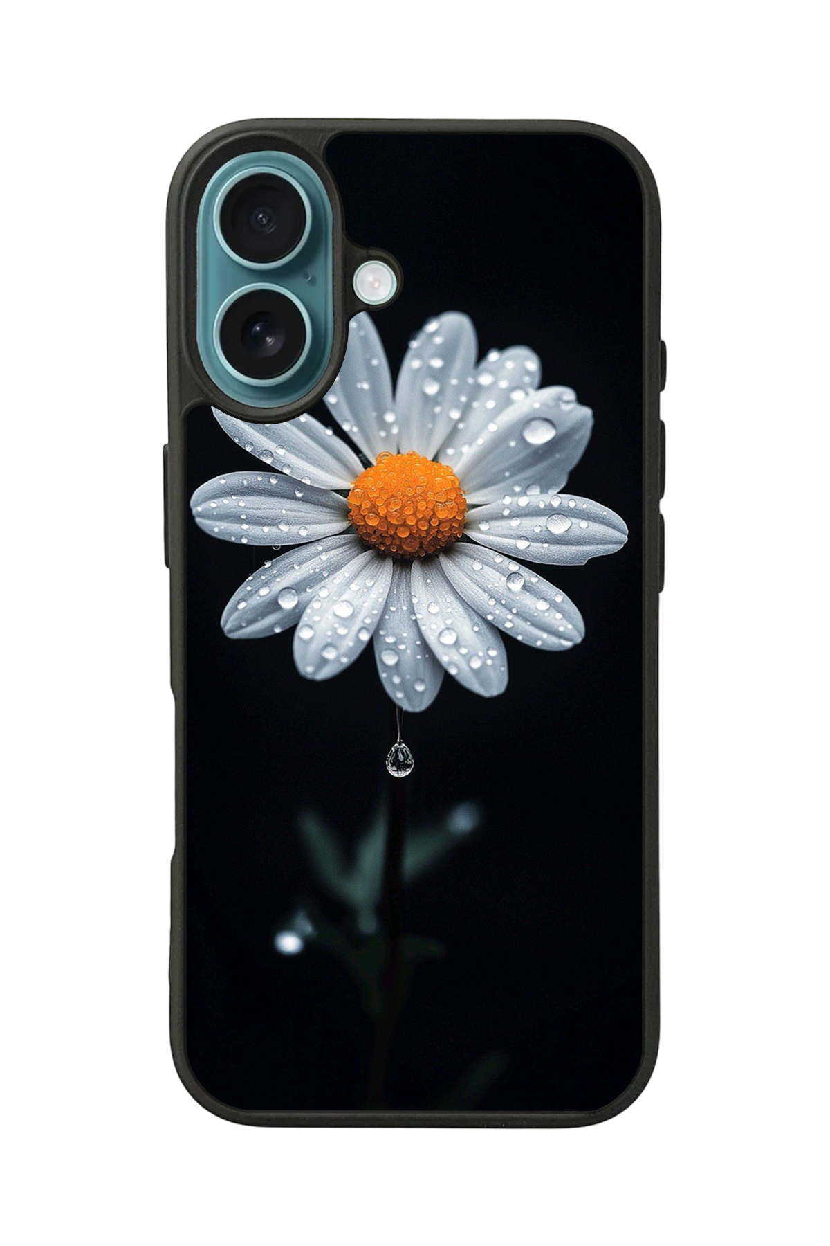 iPhone 16 Plus Uyumlu Papatya Tasarımlı Glossy Premium Kılıf