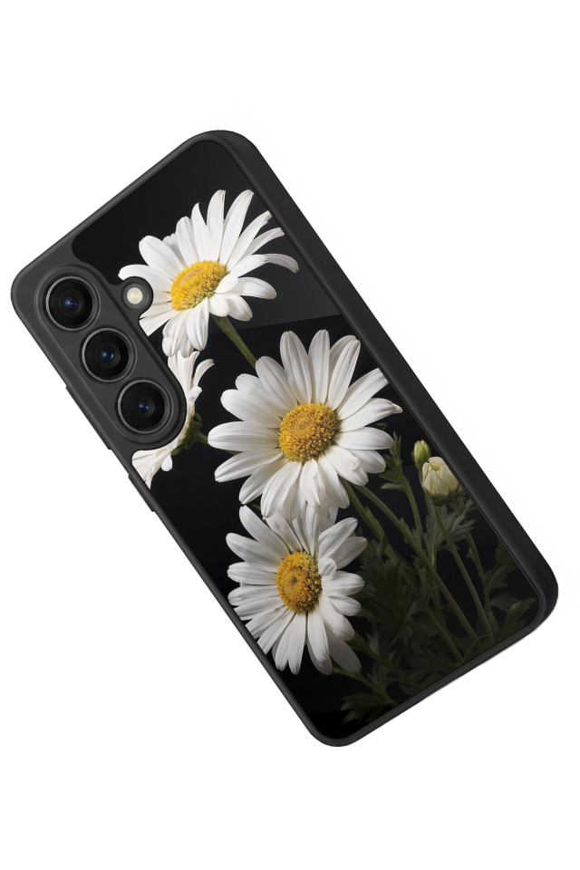 Samsung Galaxy S26 Uyumlu Papatya Tasarımlı Glossy Premium Kılıf