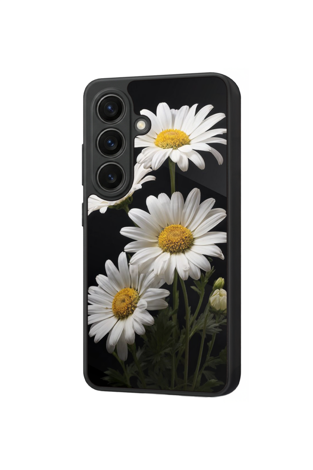 Samsung Galaxy S26 Uyumlu Papatya Tasarımlı Glossy Premium Kılıf