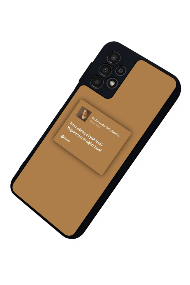 Samsung Galaxy A13 Uyumlu Sarki Sozleri Tasarımlı Glossy Premium Kılıf