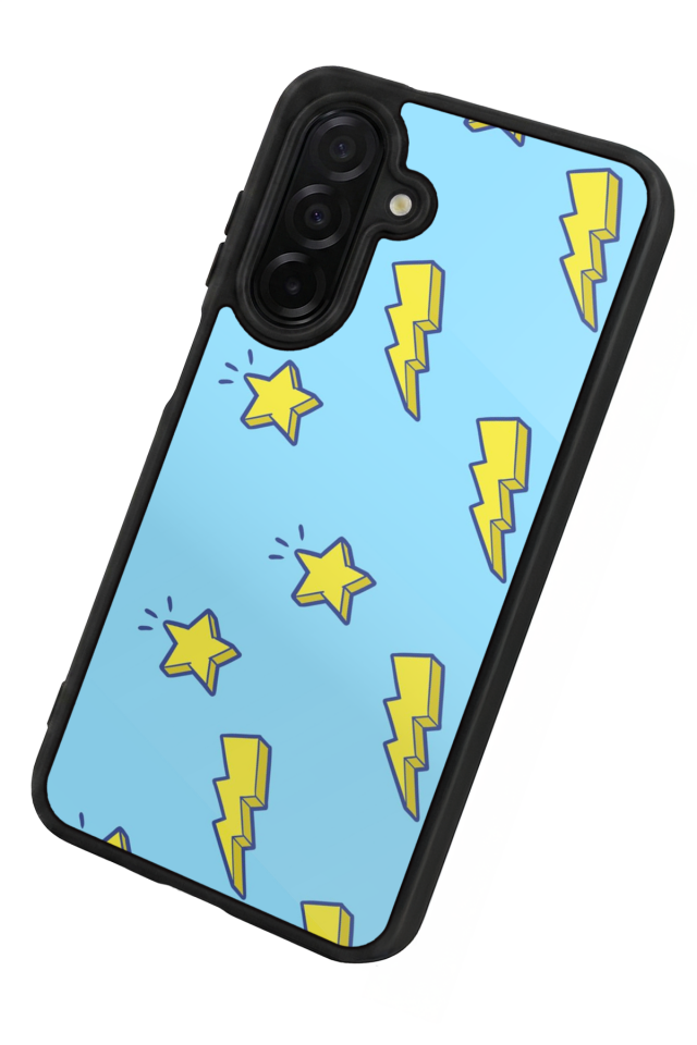 Samsung Galaxy A56 Uyumlu Simsek Tasarımlı Glossy Premium Kılıf