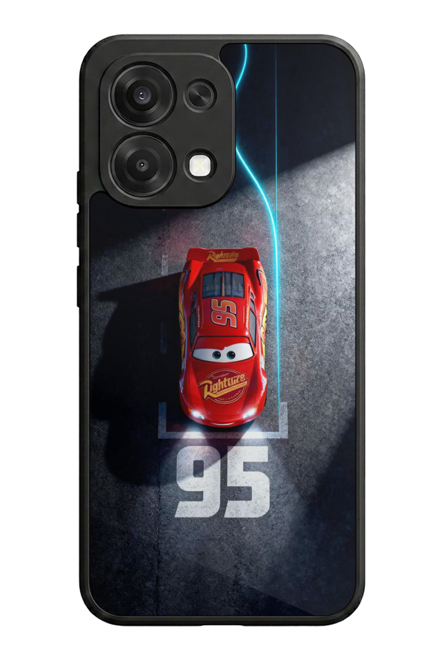 Oppo A6 Pro Uyumlu Şimsek McQueen Tasarımlı Glossy Premium Kılıf