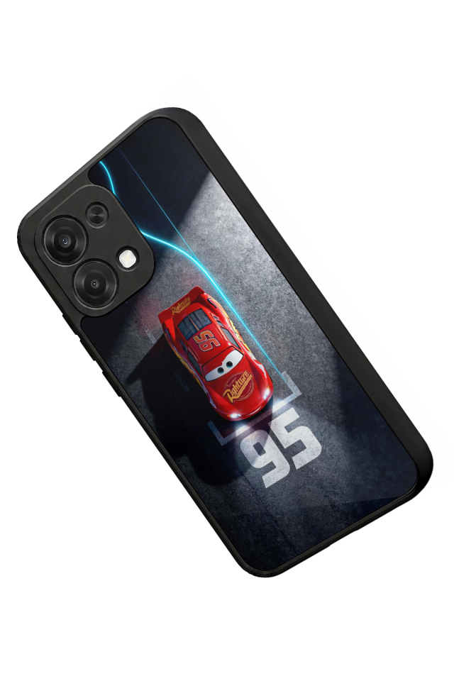 Oppo A6 Pro Uyumlu Şimsek McQueen Tasarımlı Glossy Premium Kılıf