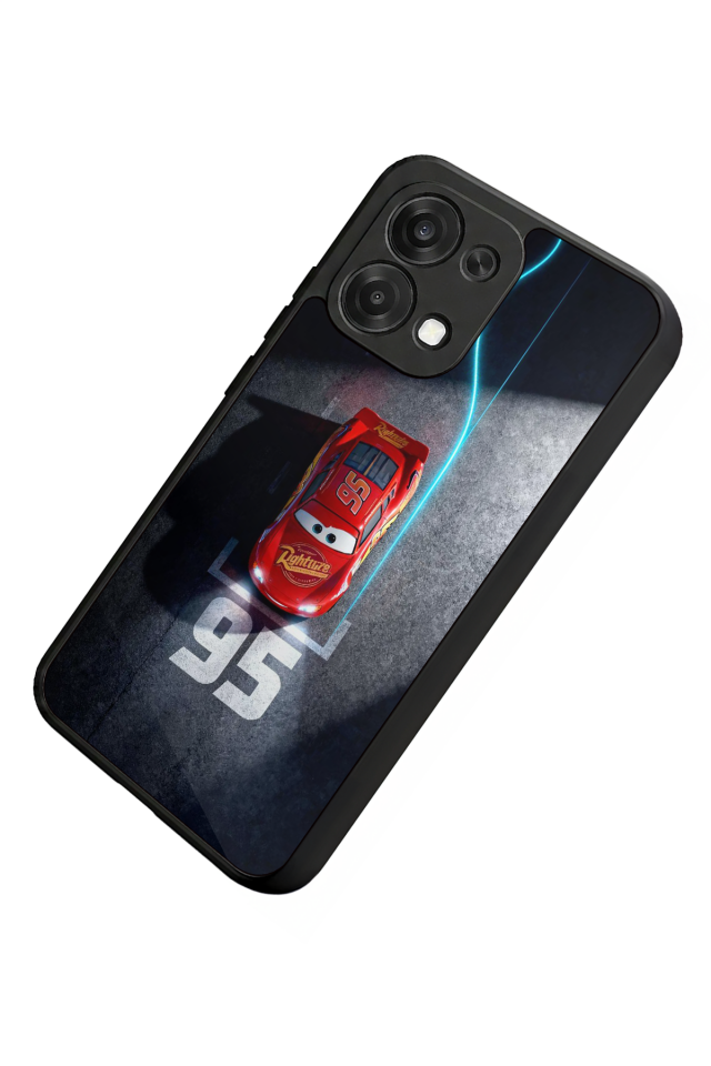 Oppo A6 Pro Uyumlu Şimsek McQueen Tasarımlı Glossy Premium Kılıf