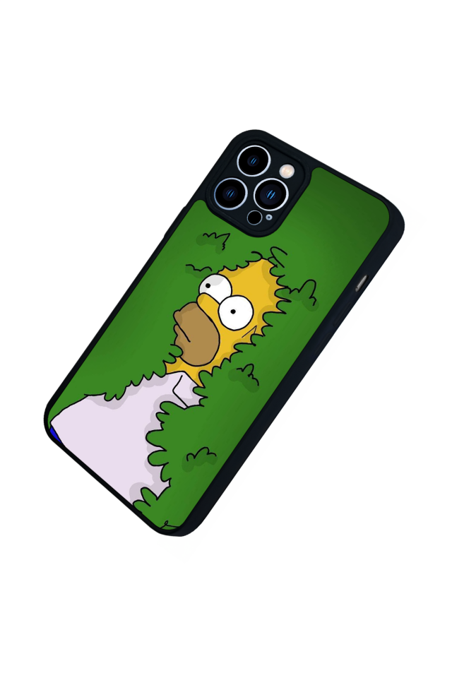 iPhone 12 Pro Max Uyumlu The Simpsons Tasarımlı Glossy Premium Kılıf