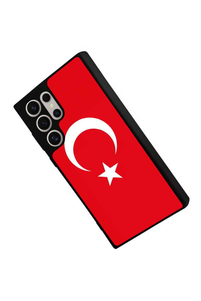 Samsung Galaxy S23 Ultra Uyumlu Türk Bayragi Tasarımlı Glossy Premium Kılıf