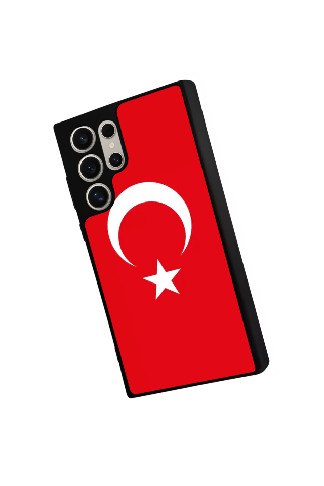 Samsung Galaxy S23 Ultra Uyumlu Türk Bayragi Tasarımlı Glossy Premium Kılıf
