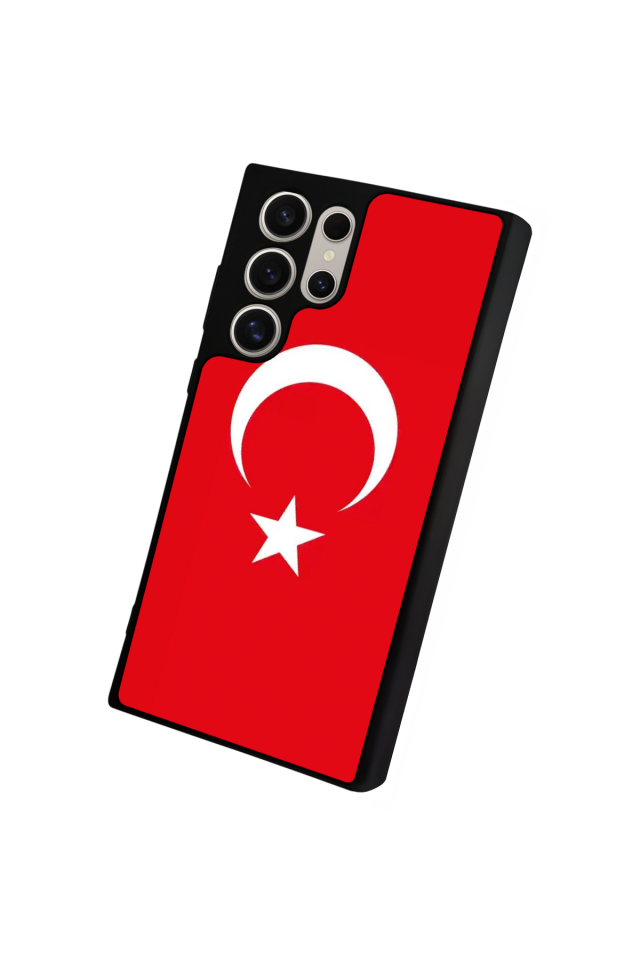 Samsung Galaxy S23 Ultra Uyumlu Türk Bayragi Tasarımlı Glossy Premium Kılıf