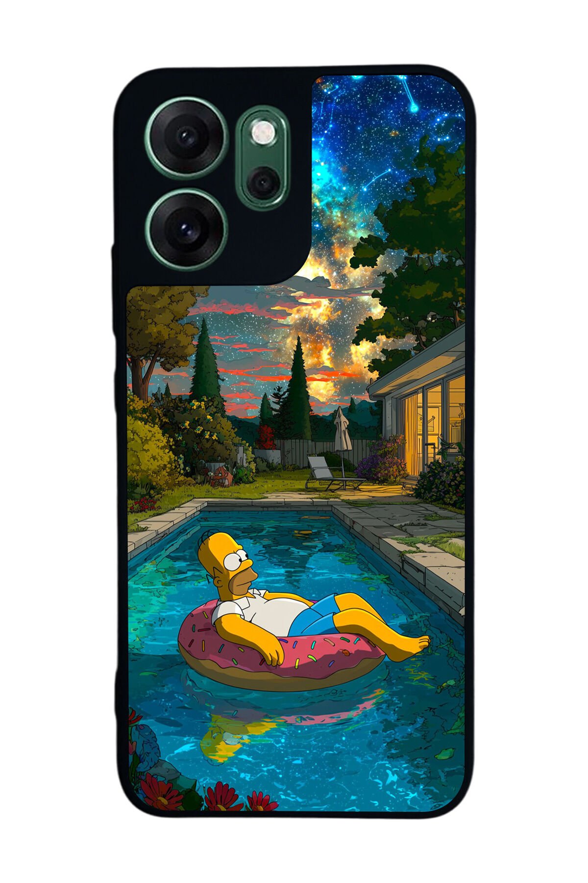 Oppo Reno 14F Uyumlu The Simpsons Tasarımlı Glossy Premium Kılıf