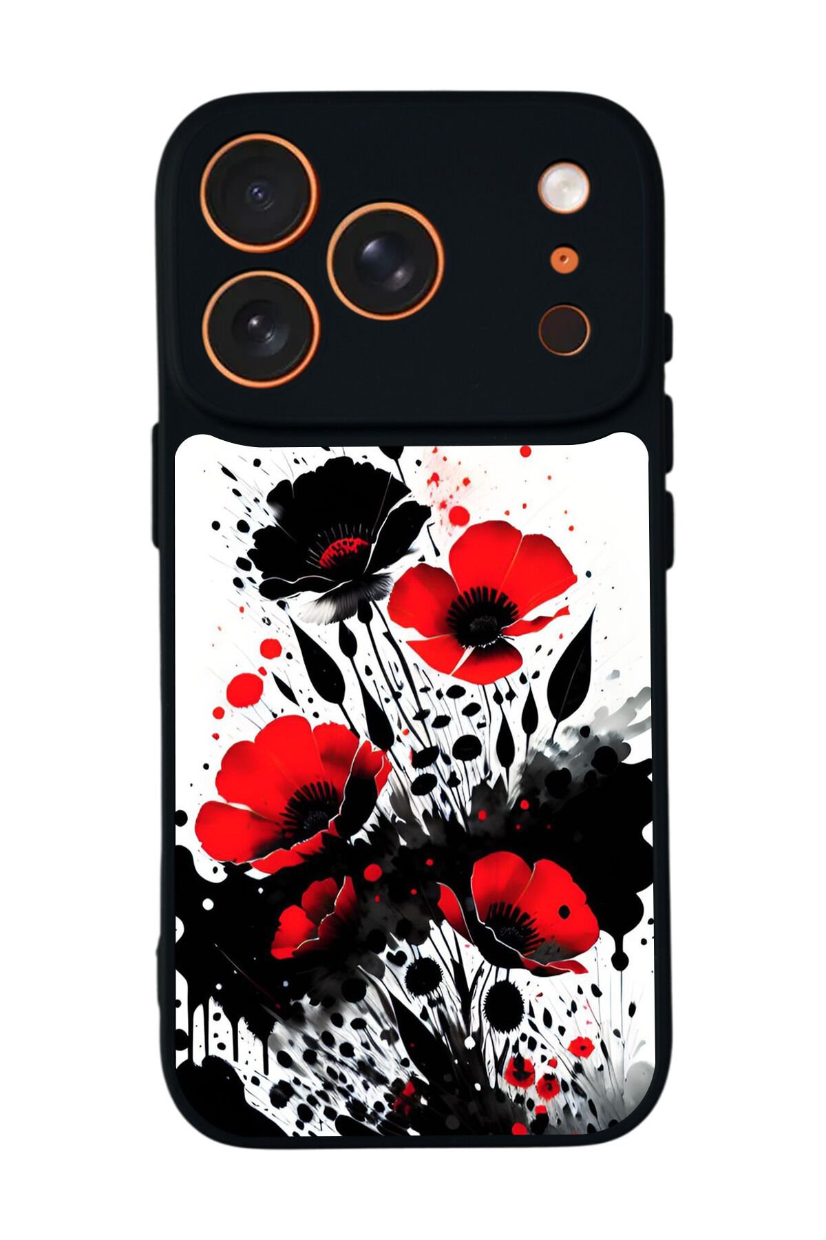 iPhone 17 Pro Uyumlu Floral Tasarımlı Glossy Premium Kılıf