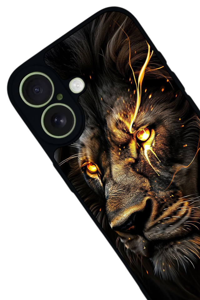 iPhone 17 Uyumlu Aslan Tasarımlı Glossy Premium Kılıf