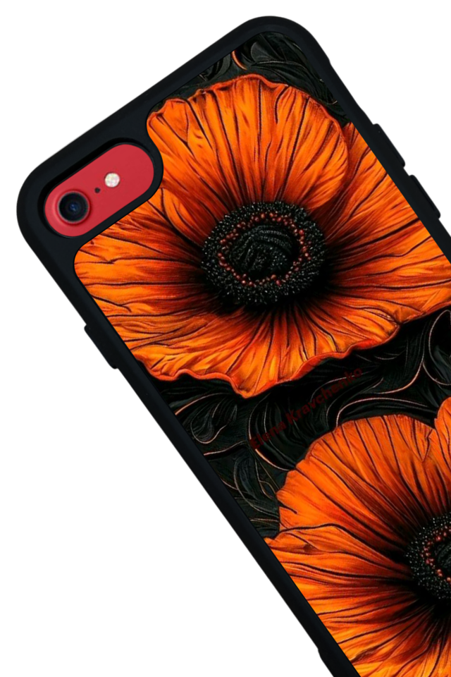 iPhone SE Uyumlu Botanik Tasarımlı Glossy Premium Kılıf