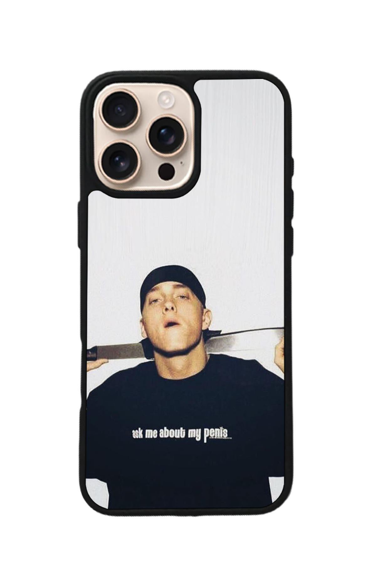 iPhone 16 Pro Uyumlu Eminem Tasarımlı Glossy Premium Kılıf