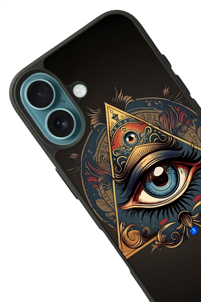 iPhone 16 Uyumlu Göz Tasarımlı Glossy Premium Kılıf