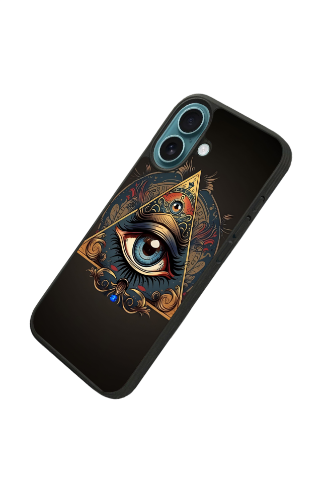 iPhone 16 Uyumlu Göz Tasarımlı Glossy Premium Kılıf