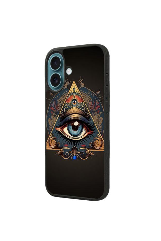 iPhone 16 Uyumlu Göz Tasarımlı Glossy Premium Kılıf