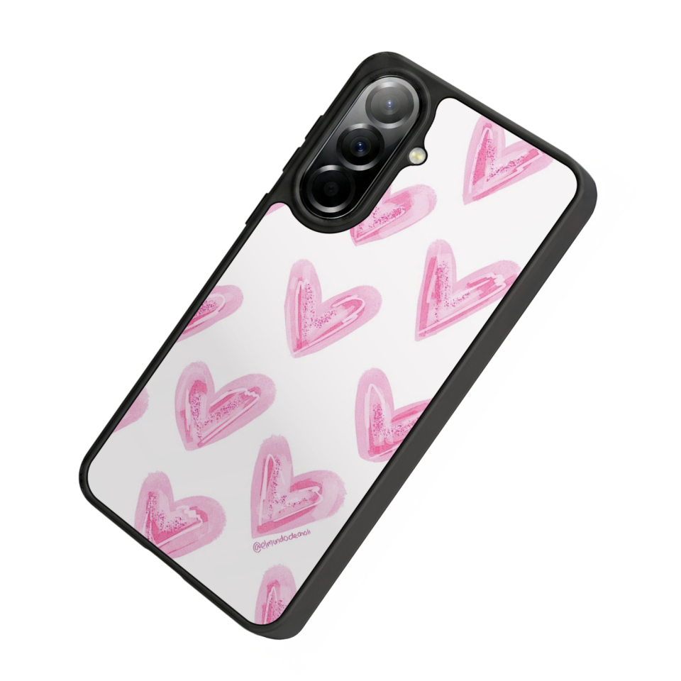 Samsung Galaxy A37 Uyumlu Kalp Love Tasarımlı Glossy Premium Kılıf