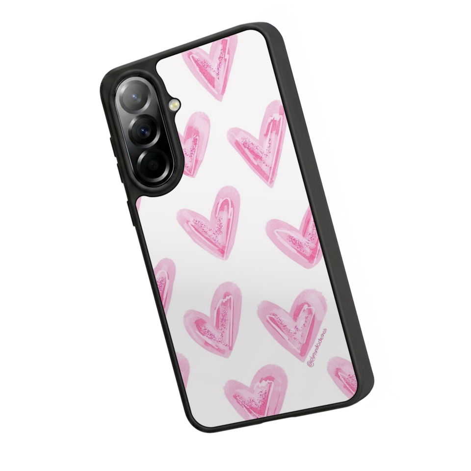 Samsung Galaxy A37 Uyumlu Kalp Love Tasarımlı Glossy Premium Kılıf