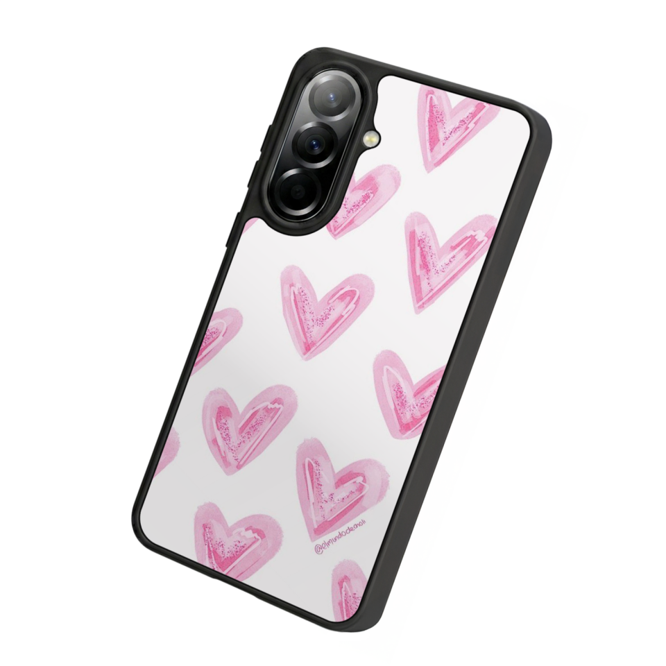 Samsung Galaxy A37 Uyumlu Kalp Love Tasarımlı Glossy Premium Kılıf