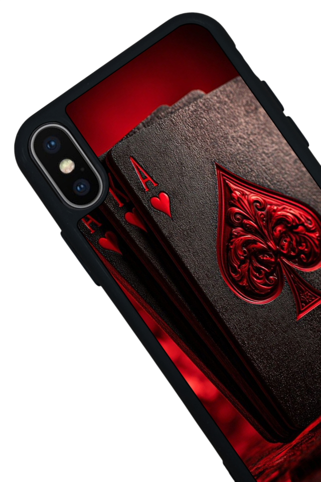 iPhone X/ XS Uyumlu Kart Tasarımlı Glossy Premium Kılıf