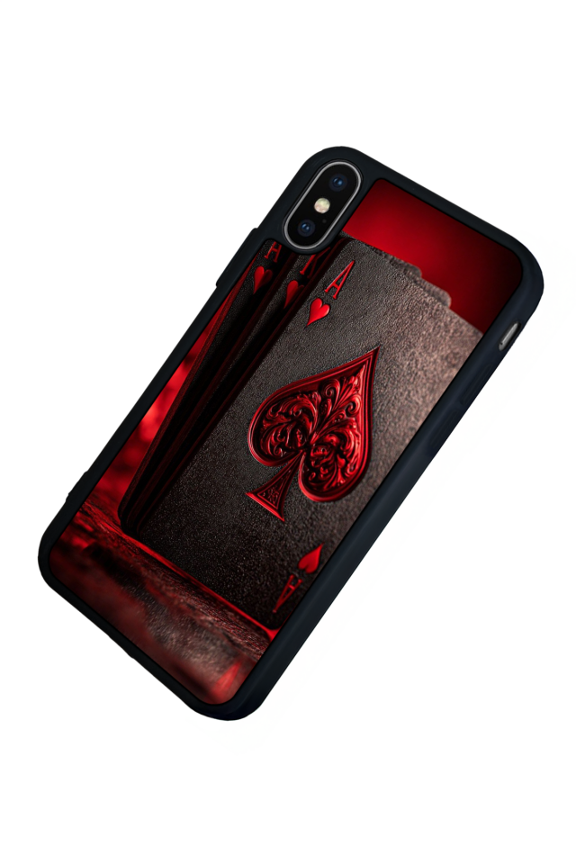 iPhone X/ XS Uyumlu Kart Tasarımlı Glossy Premium Kılıf