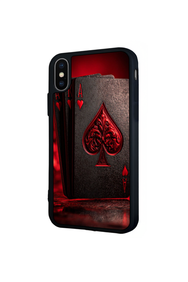 iPhone X/ XS Uyumlu Kart Tasarımlı Glossy Premium Kılıf