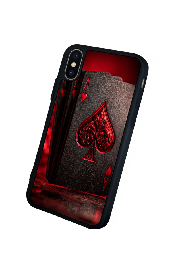 iPhone X/ XS Uyumlu Kart Tasarımlı Glossy Premium Kılıf