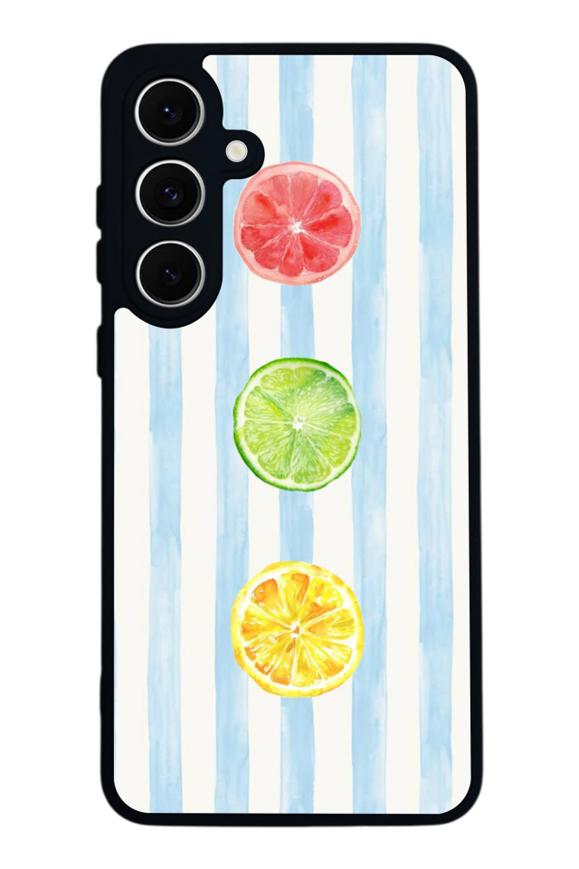 Samsung Galaxy S24 FE Uyumlu Limon Tasarımlı Glossy Premium Kılıf