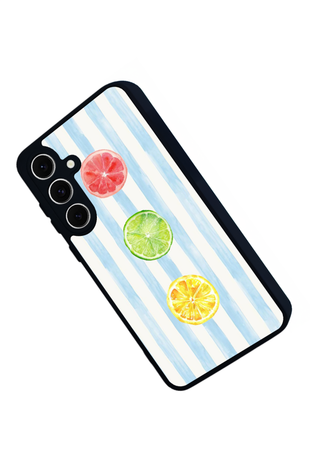 Samsung Galaxy S24 FE Uyumlu Limon Tasarımlı Glossy Premium Kılıf