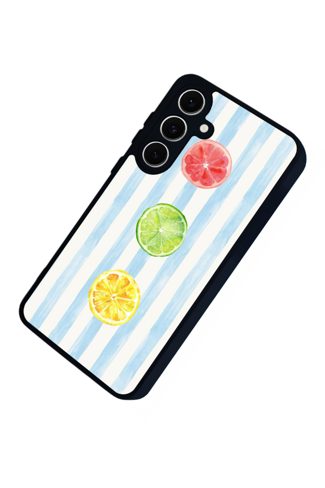 Samsung Galaxy S24 FE Uyumlu Limon Tasarımlı Glossy Premium Kılıf