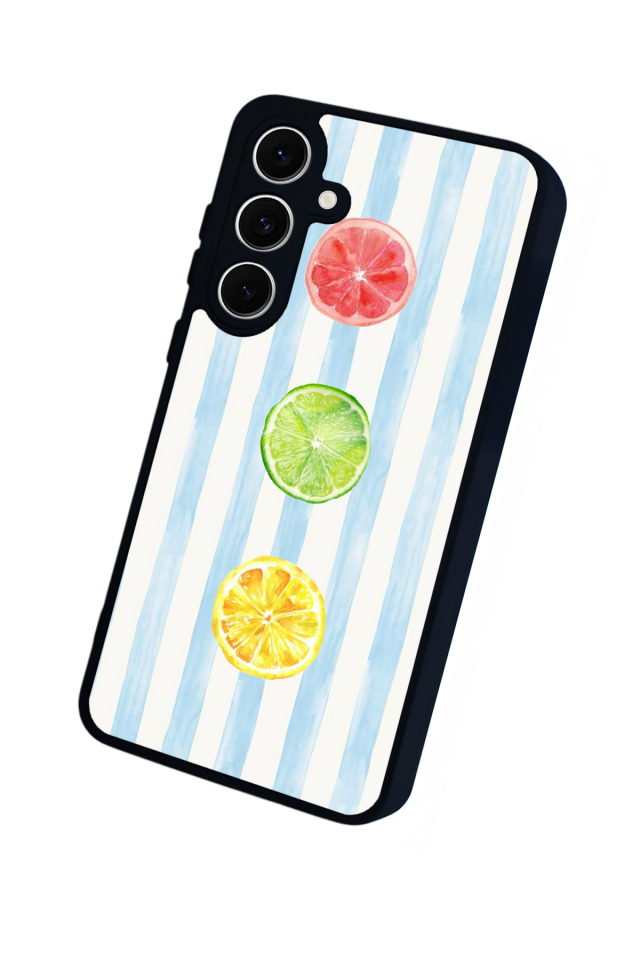 Samsung Galaxy S24 FE Uyumlu Limon Tasarımlı Glossy Premium Kılıf