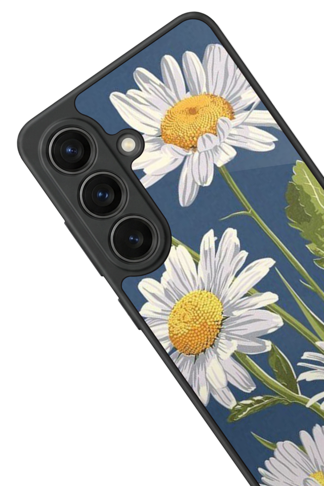 Samsung Galaxy S26 Uyumlu Papatya Tasarımlı Glossy Premium Kılıf
