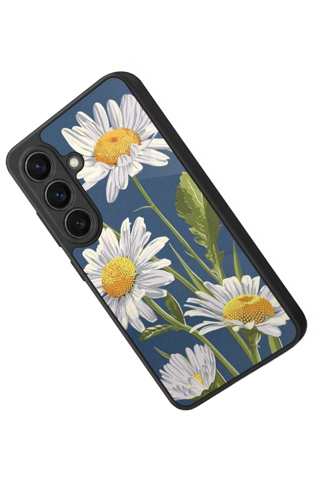 Samsung Galaxy S26 Uyumlu Papatya Tasarımlı Glossy Premium Kılıf
