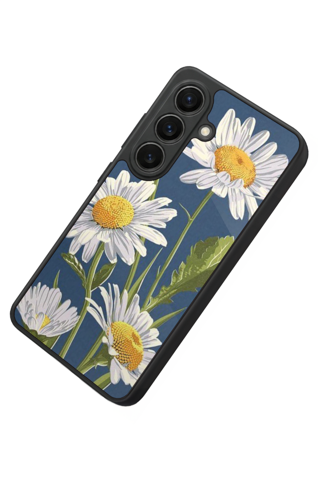 Samsung Galaxy S26 Uyumlu Papatya Tasarımlı Glossy Premium Kılıf