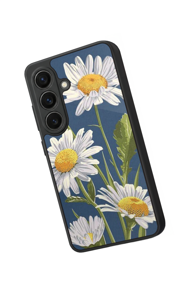 Samsung Galaxy S26 Uyumlu Papatya Tasarımlı Glossy Premium Kılıf