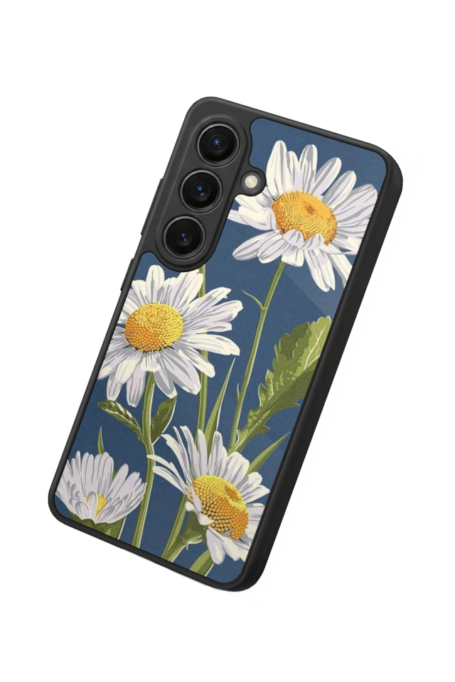 Samsung Galaxy S26 Uyumlu Papatya Tasarımlı Glossy Premium Kılıf
