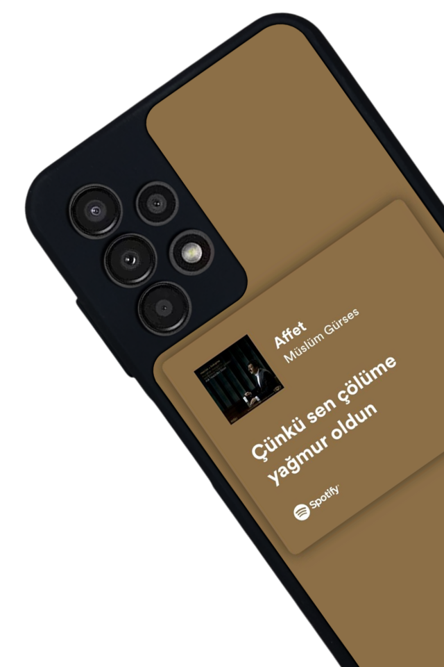 Samsung Galaxy A13 Uyumlu Sarki Sozleri Tasarımlı Glossy Premium Kılıf