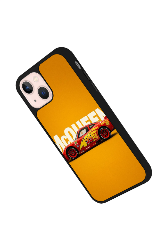 iPhone 13 Mini Uyumlu Şimsek McQueen Tasarımlı Glossy Premium Kılıf