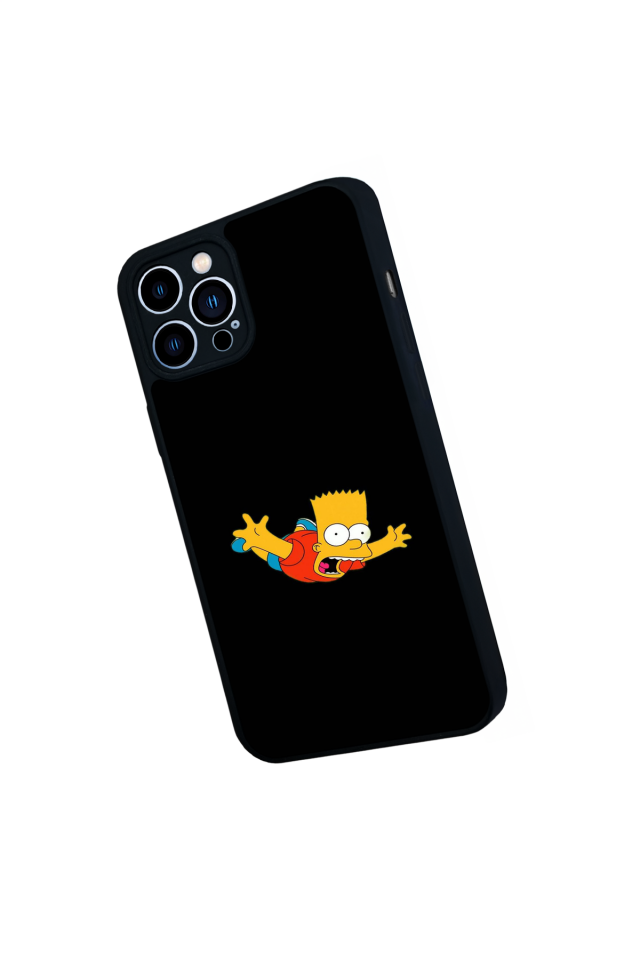 iPhone 12 Pro Max Uyumlu The Simpsons Tasarımlı Glossy Premium Kılıf