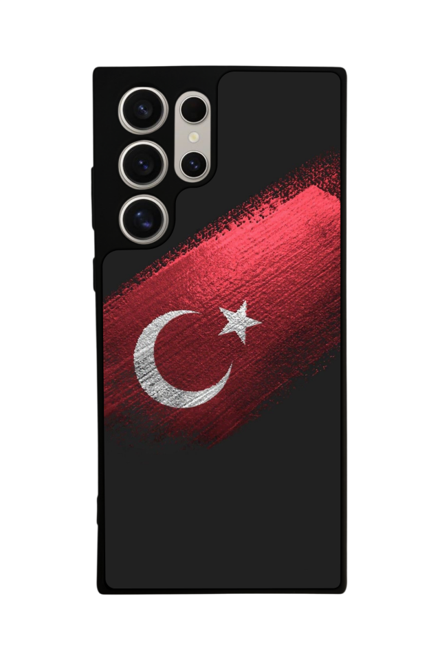 Samsung Galaxy S23 Ultra Uyumlu Türk Bayragi Tasarımlı Glossy Premium Kılıf