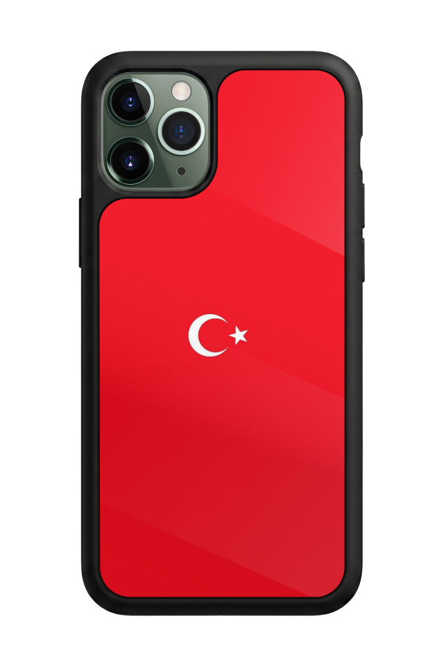 iPhone 11 Pro Uyumlu Türk Bayragi Tasarımlı Glossy Premium Kılıf