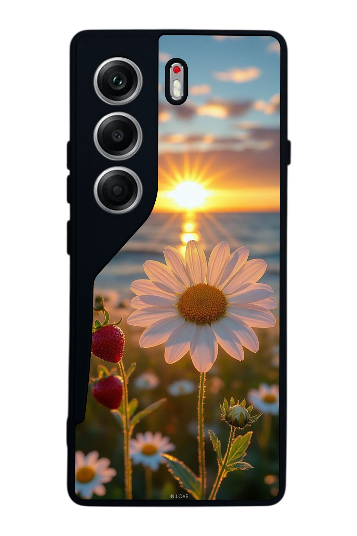 Tecno Camon 40 Uyumlu Cicek Tasarımlı Glossy Premium Kılıf