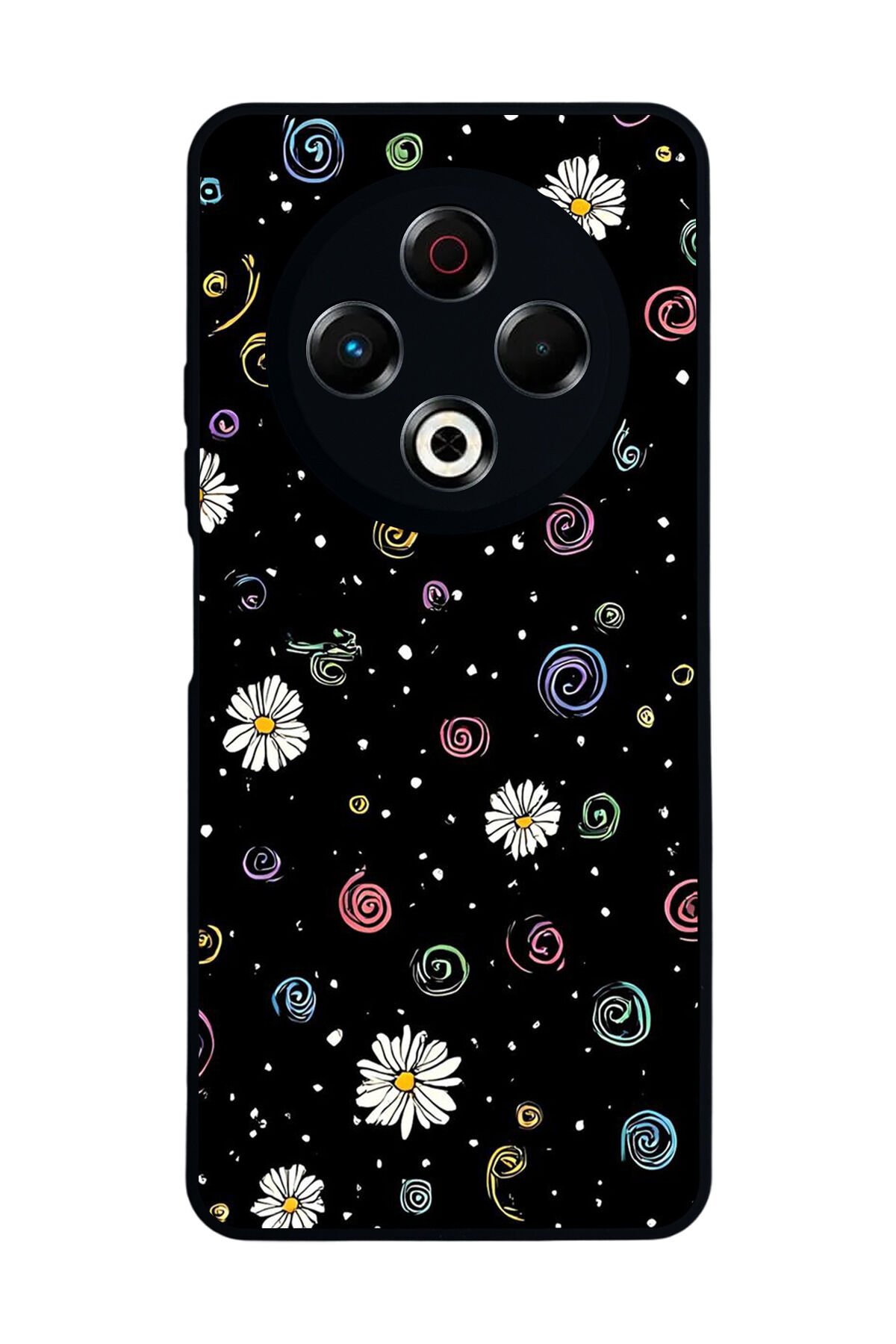 Tecno Spark 30 Uyumlu Floral Tasarımlı Glossy Premium Kılıf