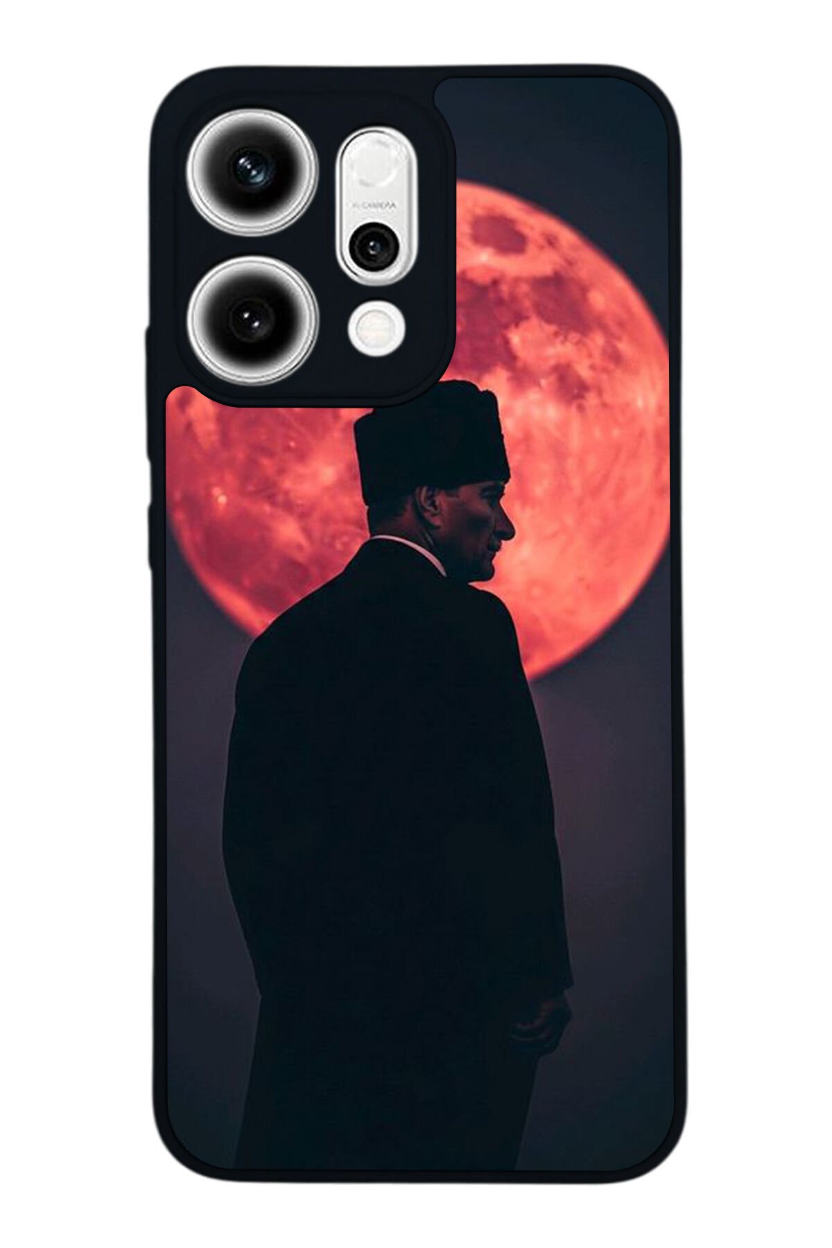 Oppo Reno 14 Uyumlu Mustafa Kemal Ataturk Tasarımlı Glossy Premium Kılıf