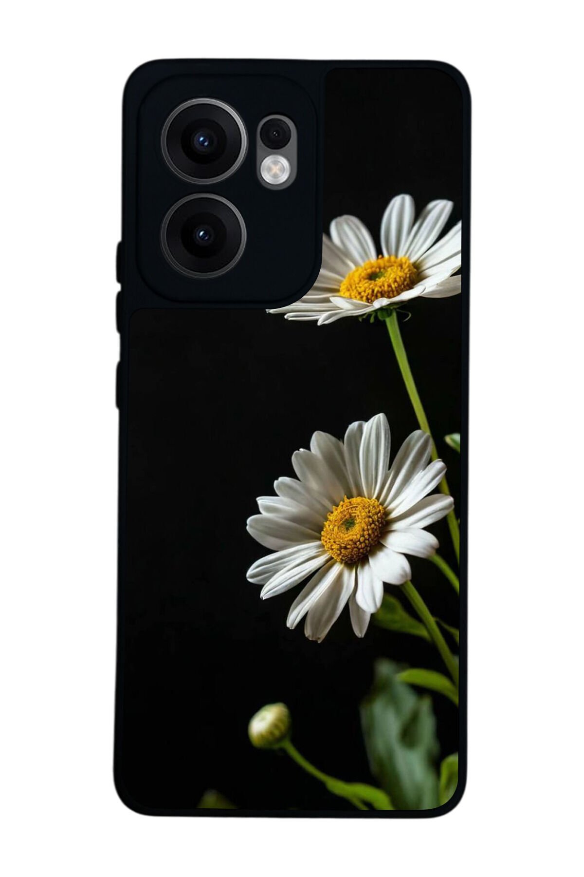 Oppo Reno 13F Uyumlu Cicek Tasarımlı Glossy Premium Kılıf
