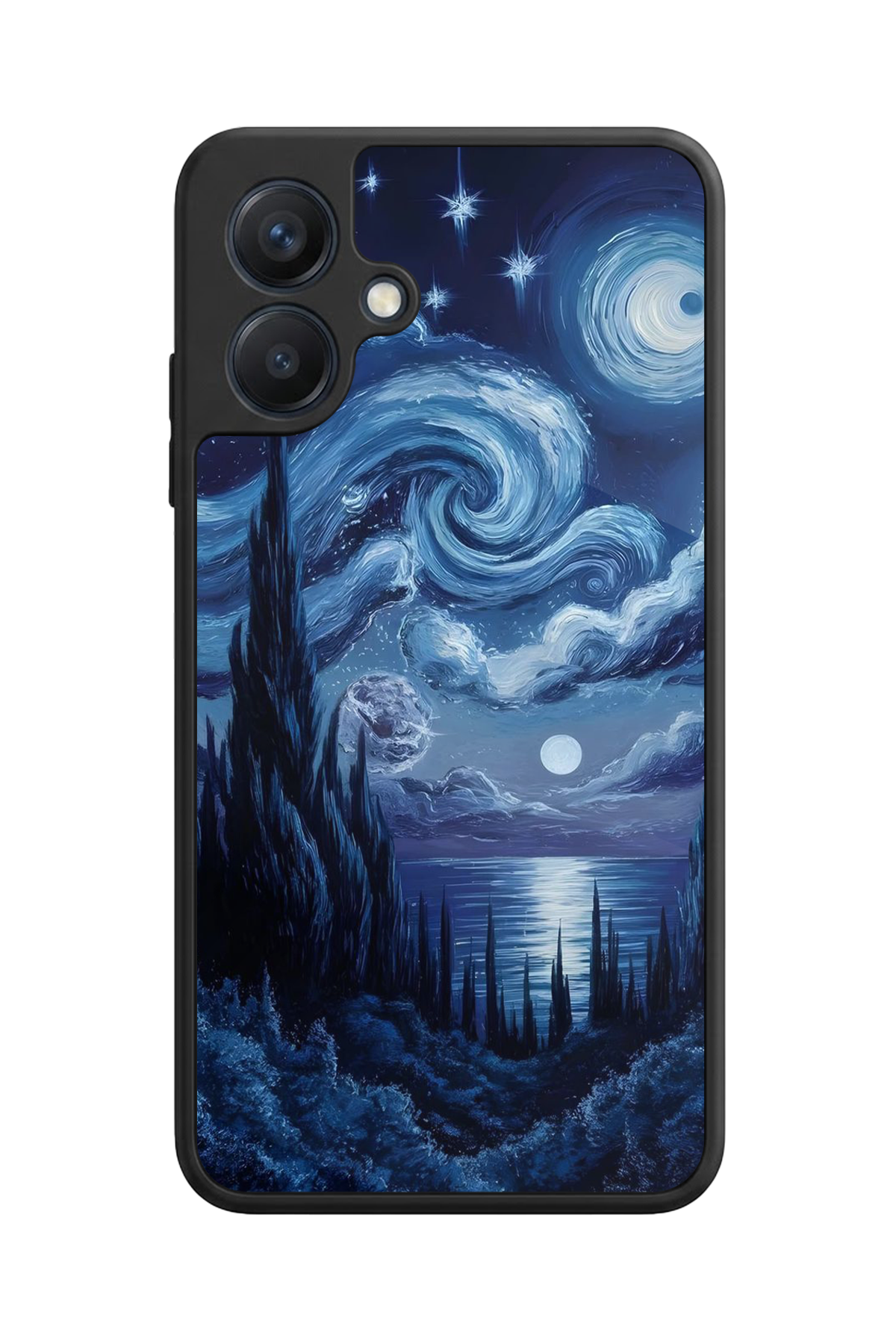 Samsung Galaxy A07 Uyumlu Ay Tasarımlı Glossy Premium Kılıf