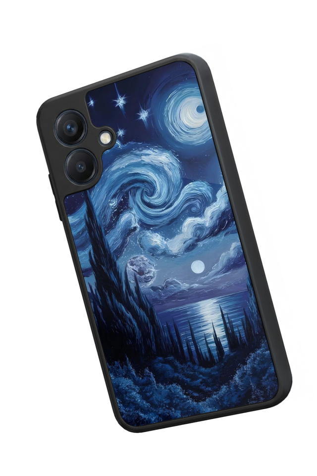 Samsung Galaxy A07 Uyumlu Ay Tasarımlı Glossy Premium Kılıf