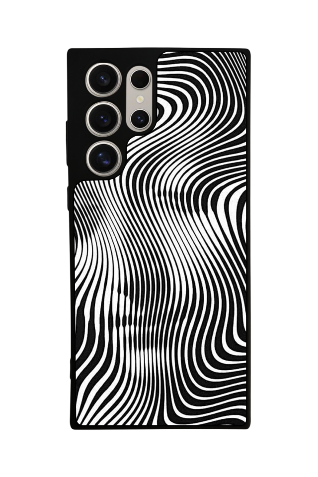 Samsung Galaxy S22 Ultra Uyumlu Çizgi Sanatı Tasarımlı Glossy Premium Kılıf